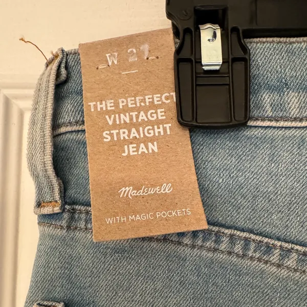 Madewell The Perfect Vintage Straight Jean Women Light Washed Blue Jeans Size 27 - Image 12