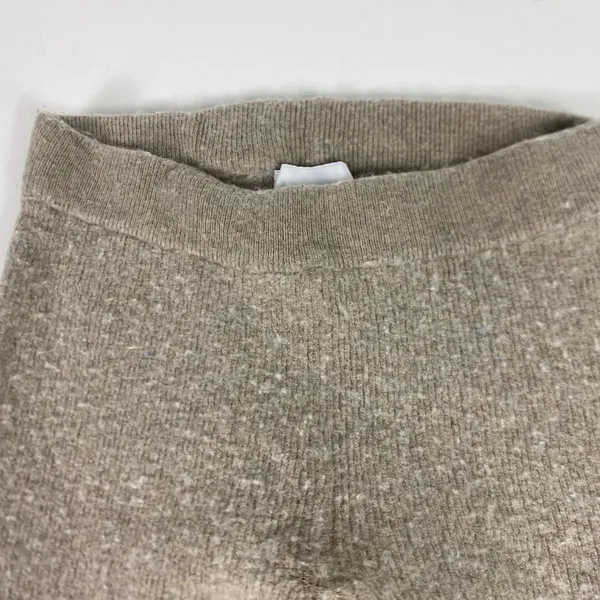 Nanushka‎ Sweatpants Womens Medium Beige Ribbed Knit Flare Leg Pull On Lounge - Image 2