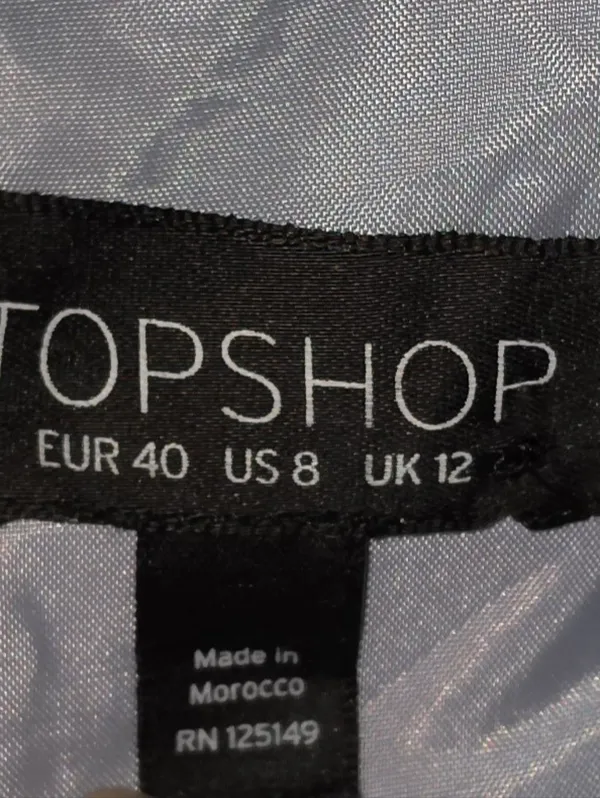 Topshop One Shoulder Mini Dress Size 8 - Image 4