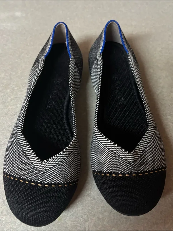 Rothy’s The Flat Gray Mist Captoe Classic Office Minimalist Preppy Ballet Flat 7 - Image 2