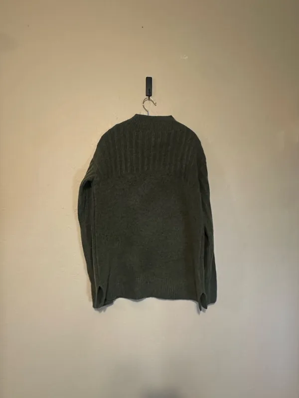 Lululemon Army Green Twin Rib Turtleneck‎ Sweater Heathered Dark Olive Size 8 - Image 7