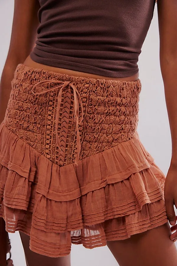 Free People Lucia Ruffle Mini Skirt - Image 2
