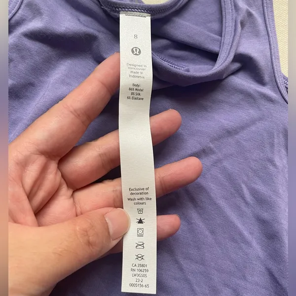 Lululemon Shoulder Cut-Out Yoga T-Shirt - Dark Lavender - Image 9