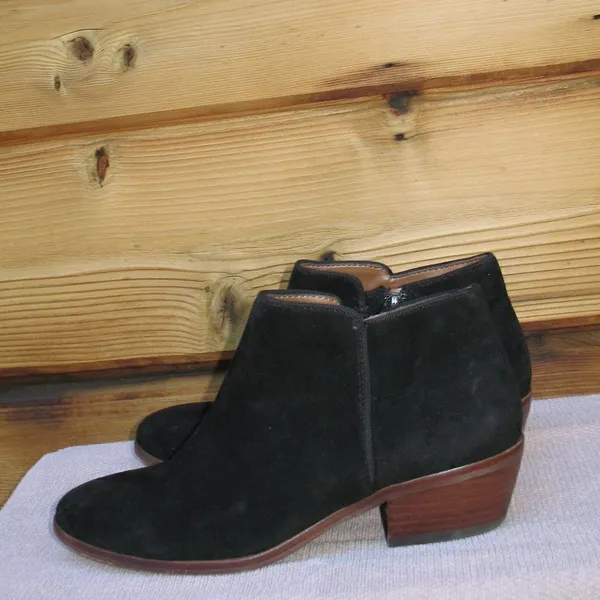 Sam Edelman Black Suede Petty Ankle Boots - Image 6
