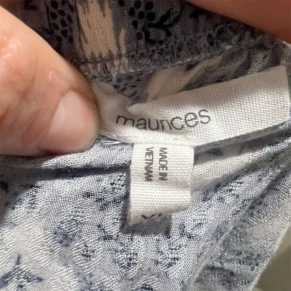 Maurices Women's Standard XL Blue Floral Ruffle Strap Swing Tank Top - Image 8