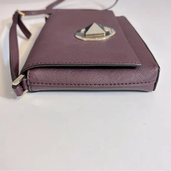 Kate Spade Sally Newbury Lane Burgundy Mulled Wine Crossbody Leather‎ Bag - Image 5