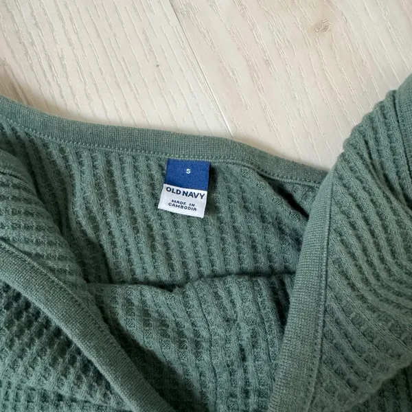 Old Navy Olive Green Waffle Knit Lounge Set - Image 4