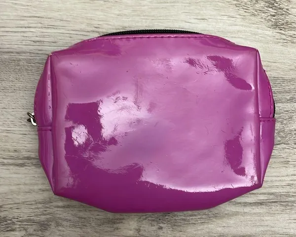 Lancome Purple Zip Top Makeup Bag - Image 2