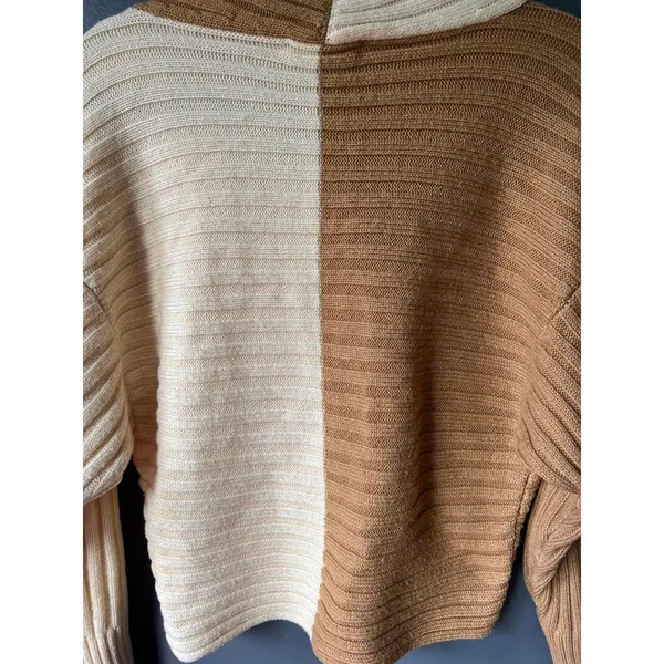 Anthropologie Colorblock Ribbed Knit Sweater Size L - Image 6