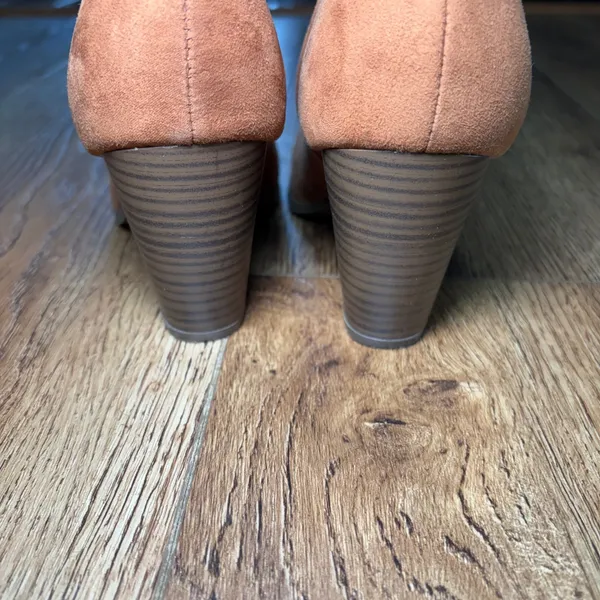 Old Navy Womens Roasted Chestnut Brown Block‎ Heel Ankle Booties Size 9 READ - Image 8