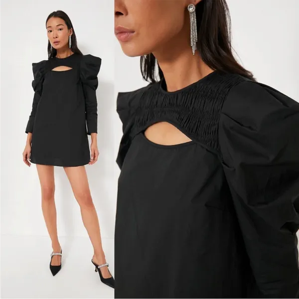 TUCKERNUCK Hyacinth House Black Keyhole Beckett Cocktail Party Mini Dress XS‎ - Image 2