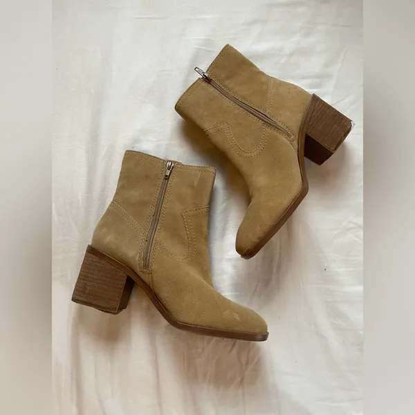 Suede Leather Sand Western Livie Bootie - Image 7