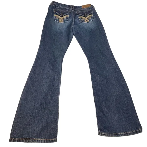 Seven7 Bootcut Jeans Women's Size 10 Medium Wash Stretch Embroidered Pockets - Image 6