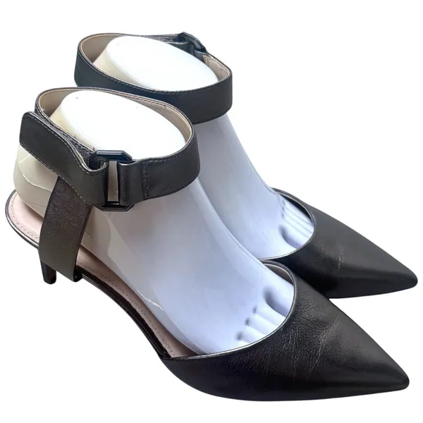 Louise et Cie Grettah Iron Pewter 3" Pointed Toe Sandals Heels‎ Party Event 9 - Image 7