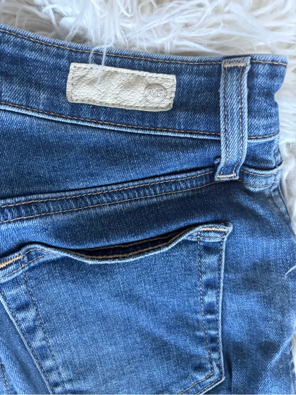 AG Adriano Goldschmied The Farrah Skinny Ankle Front Seam Raw Step Hem Jeans 25R - Image 8