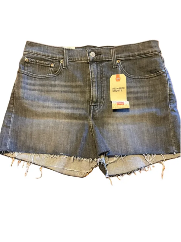 Levi's High-Rise Jean Shorts Size 32 Hit the Road Blk NWT - Image 2