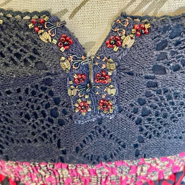 Free People Dress Mini Crochet Sz 8 - Image 7