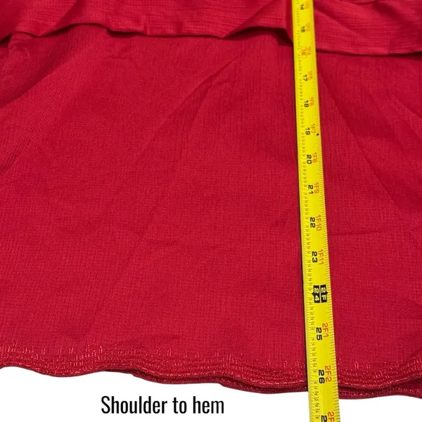 Y2K BCBGMaxAzria Cherry Red Babydoll Sweetheart Tieback Blouse Eyelet Size‎ S - Image 11
