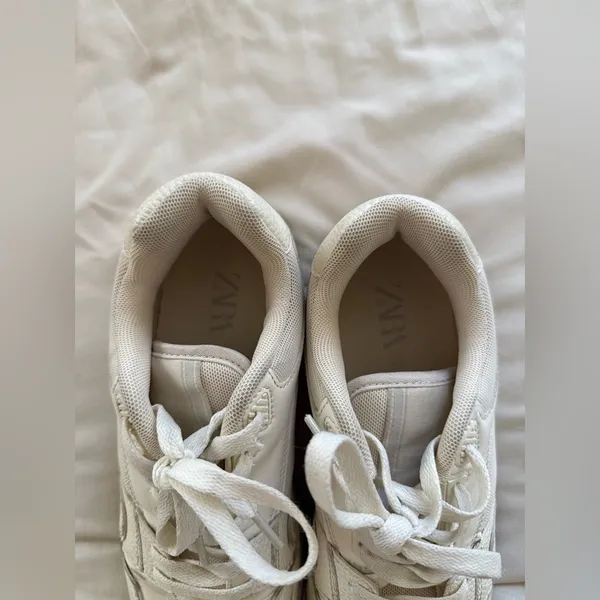 ZARA Classic White Sneakers - Image 3