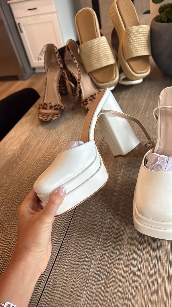White Princess Polly heels - Image 7