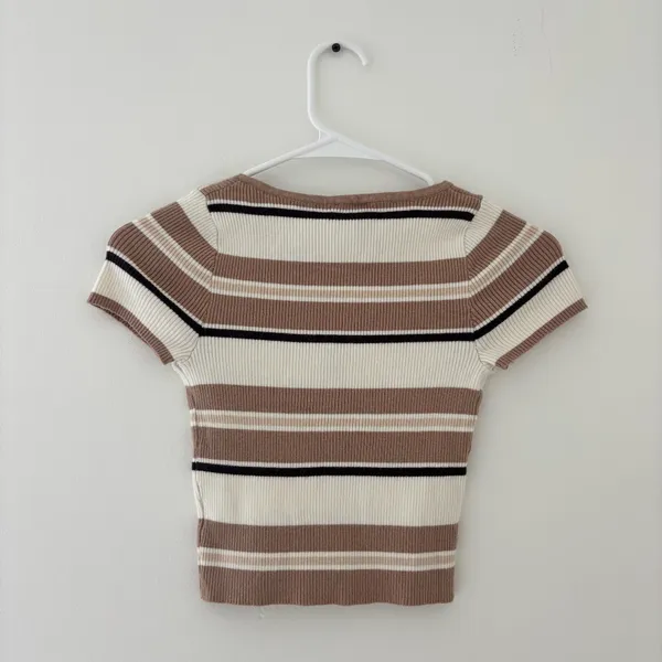 Princess Polly brown striped crop top - Image 4