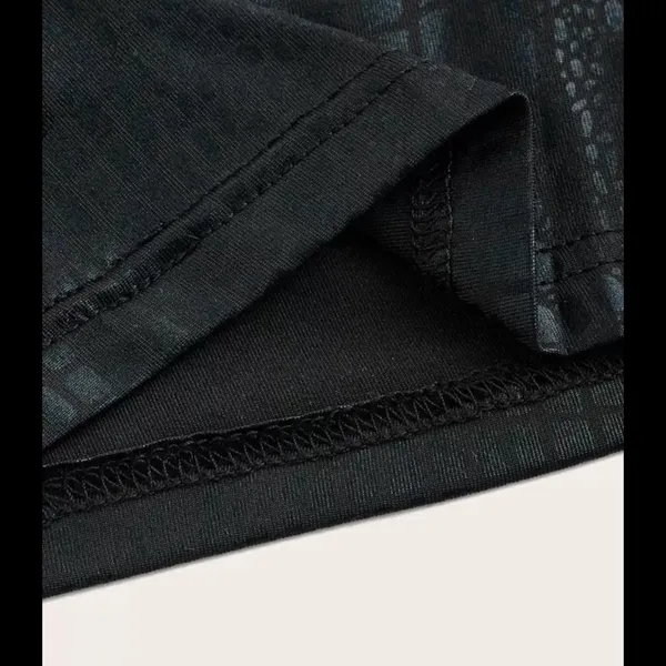 Crocodile Embossed Backless PU Halter Top Size Lg NWT Black - Image 3