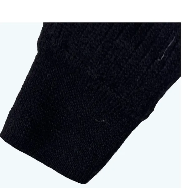 Aritzia Wilfred Free Lolan Sweater Womens S Black Merino Wool Cropped Knit - Image 3