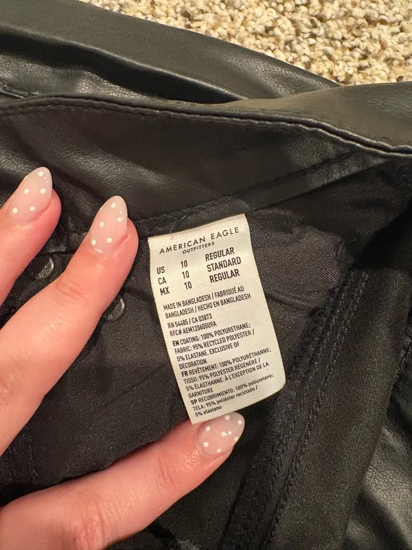 American Eagle Flare Leather Pants - Image 3