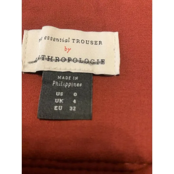 NEW Anthropologie Essential Trouser Pant Red White - Image 8