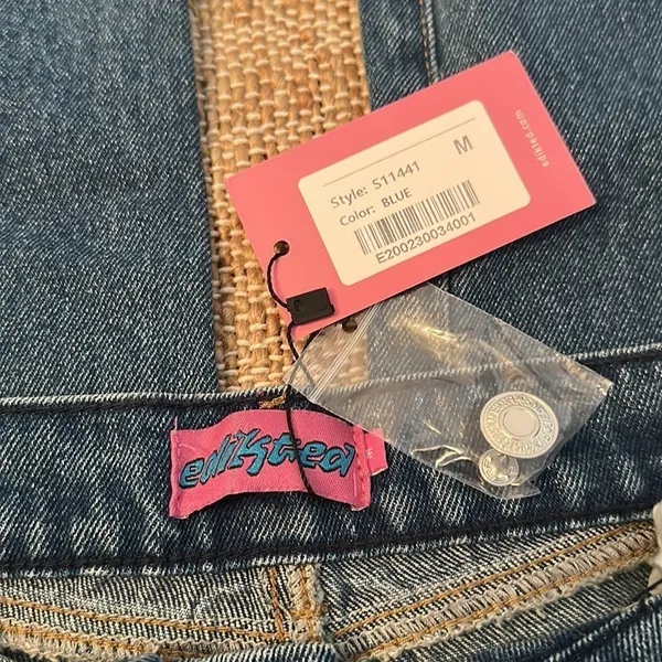 NEW Edikted Raquel Folded Jeans Size Medium Distressed NWT - Image 4