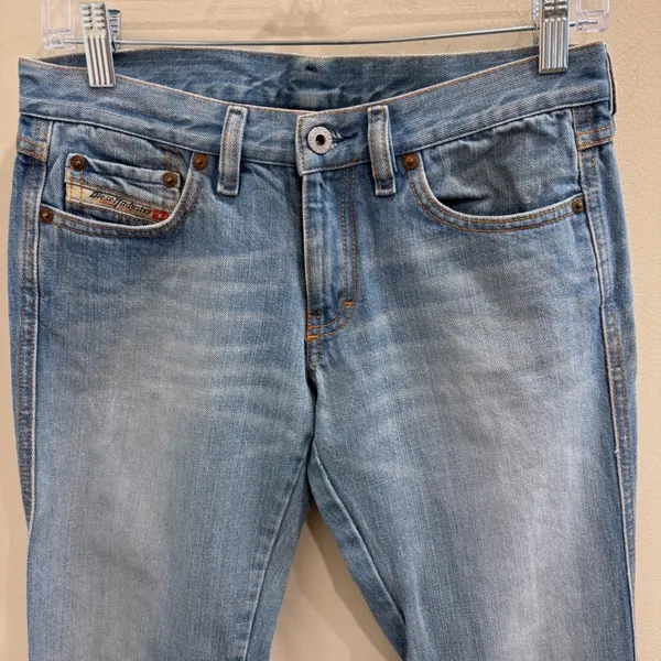 Diesel Zink Low Rise Bootcut Flare Jeans Light Wash‎ Faded Made in Italy Y2K 27 - Image 3