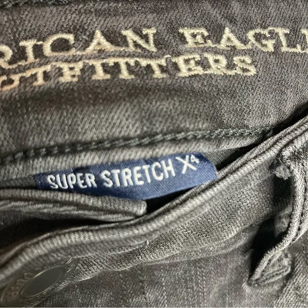 American Eagle Outfitters‎ super low jegging black Gray size 8 - Image 7
