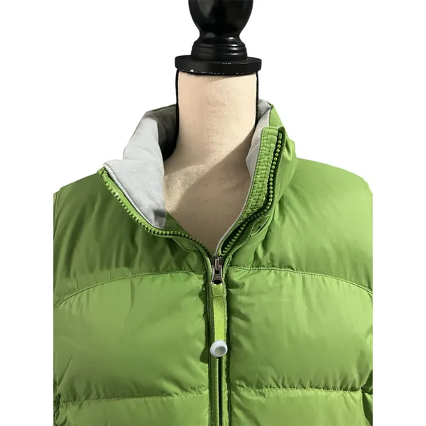 L.L. Bean Women's Green Goose Down Puffer Vest Sz XL Outdoor Hiking Full Zip - Image 2