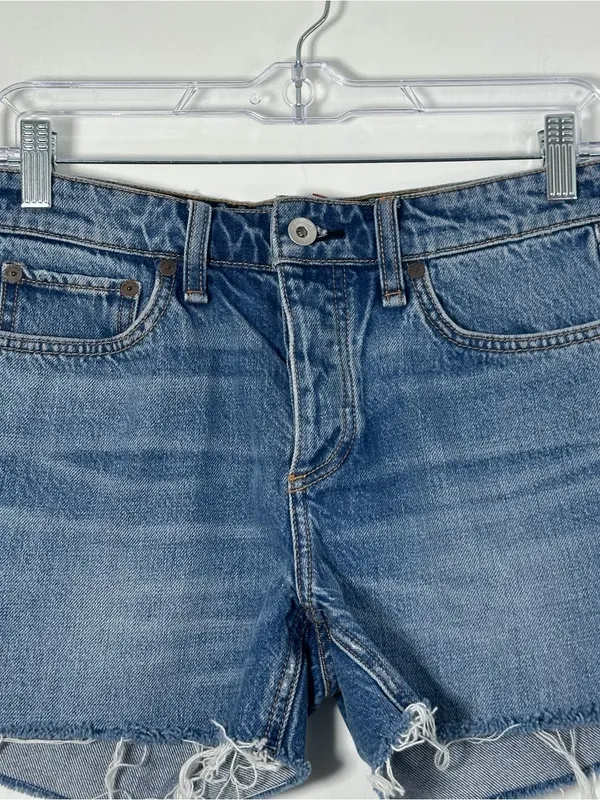Rag & Bone Dre Low Rise Denim Size 25 Raw Hem Cutoff Shorts - Image 2