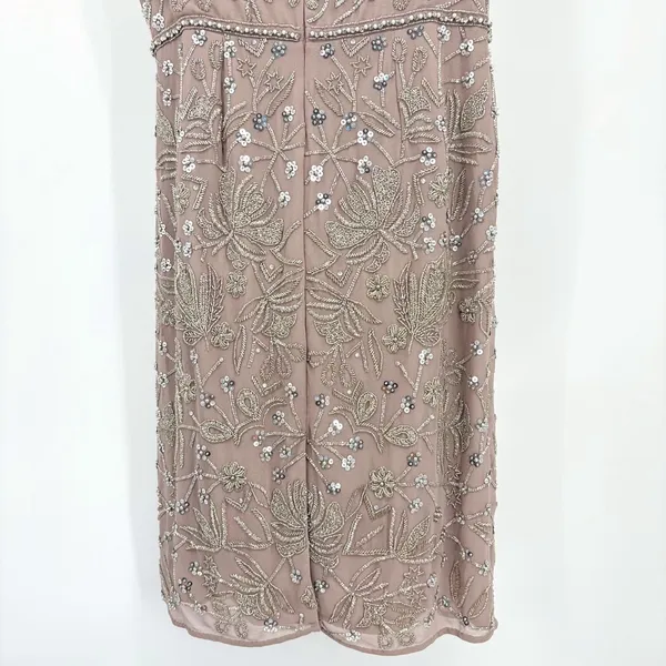 Mac Duggal Beaded Sequin Cocktail Dress Vintage‎ Lilac 16 Wedding Formal Gatsby - Image 7