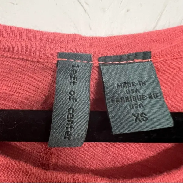 Left of Center Anthropologie Pink Long Sleeve Tee Shirt Womens XS Classic Blouse - Image 3