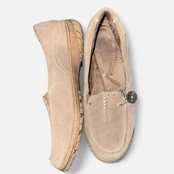 Naturalizer Beige Suede Slip On Loafers, size 6 - Image 6