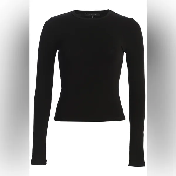 JLUXLABEL Black Essential Long Sleeve Tee - Image 2