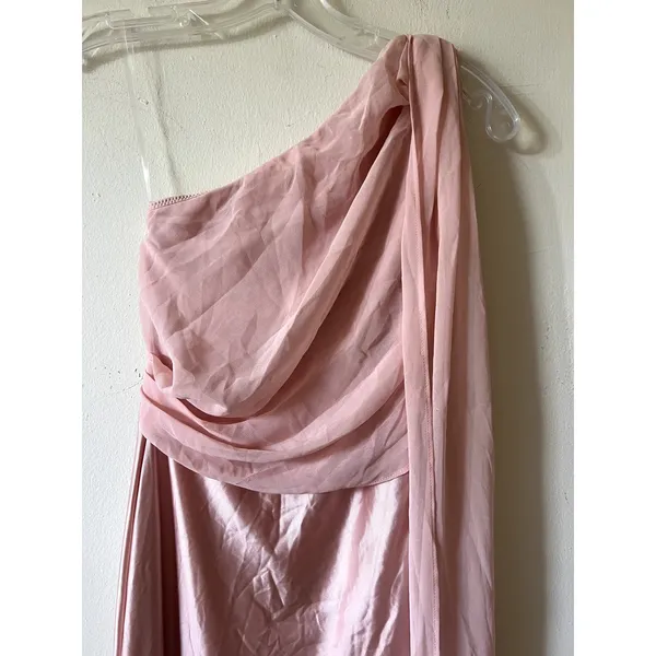 Oh Polly Giada Scarf-Detail Midmaxi Dress Blush Pink Size 4 New - Image 8