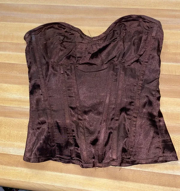 Pretty Little Thing Brown Corset Top - Image 3