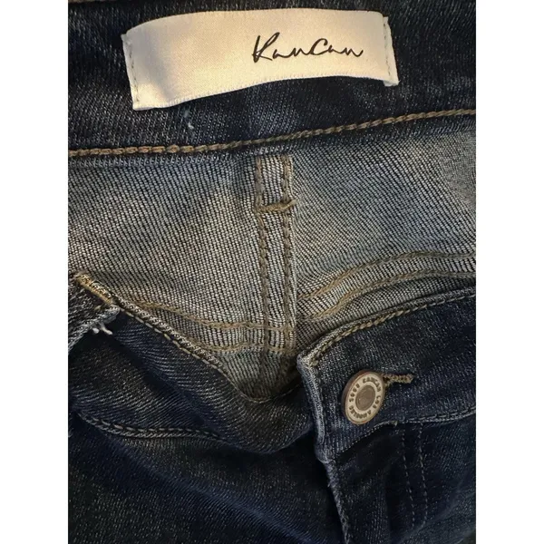 KanCan Jeans Size 15/31 Madalynn Bootcut High Rise Side Slits Stretch Blue Denim - Image 4