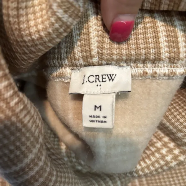 J. Crew Women's‎ Beige Sandstone Long Sleeve Funnelneck Sweater Size Medium - Image 4