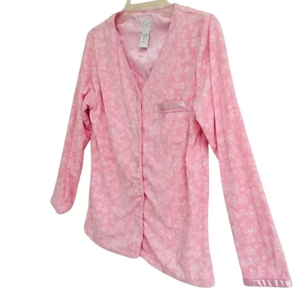 American‎ Eagle Aria pink fleece pajama set Women's S - Image 3