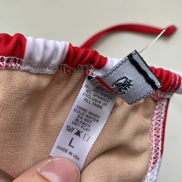 NWOT Forplay sexy Stars and Stripes string bikini, size large - Image 5