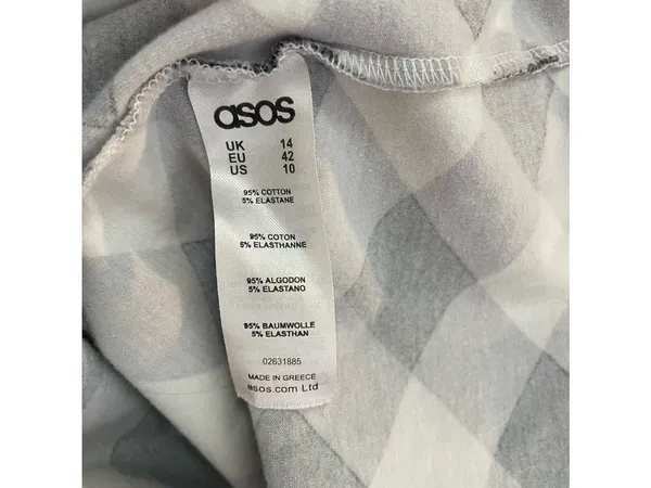 ASOS Buffalo Check Strapless Dress - Image 8