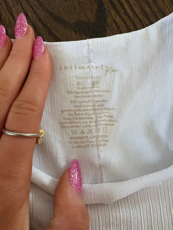 White Free People Tank Top XS/S - Image 3