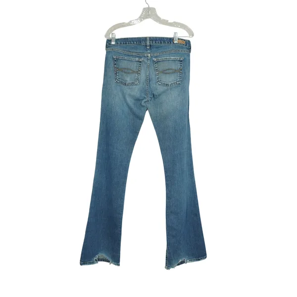 Vintage Y2K Abercrombie & Fitch Women's 8L Bootcut Stretch Jeans Distressed Hem - Image 7