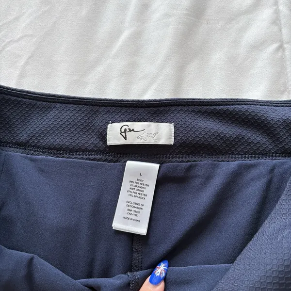Greg Norman Skort Skirt Womens Large‎ Blue Pockets Activewear Golf Tennis Preppy - Image 3