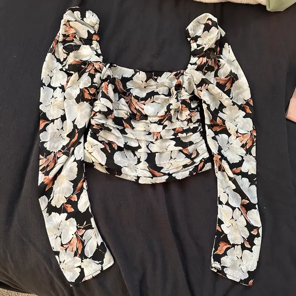 Abercrombie Long-Sleeve Puff Shoulder Top - Image 2