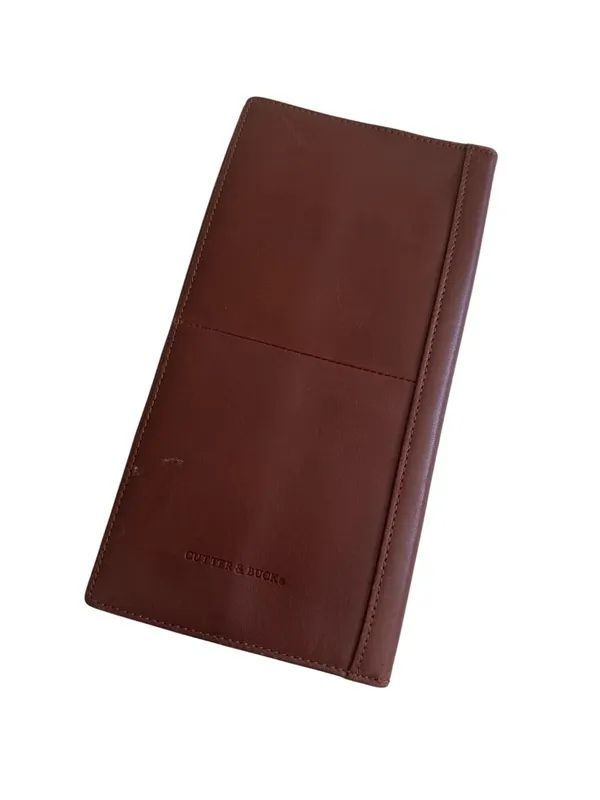 CUTTER & BUCK Tan Brown Leather Bound BB&T Lined Receipt Book - Image 8